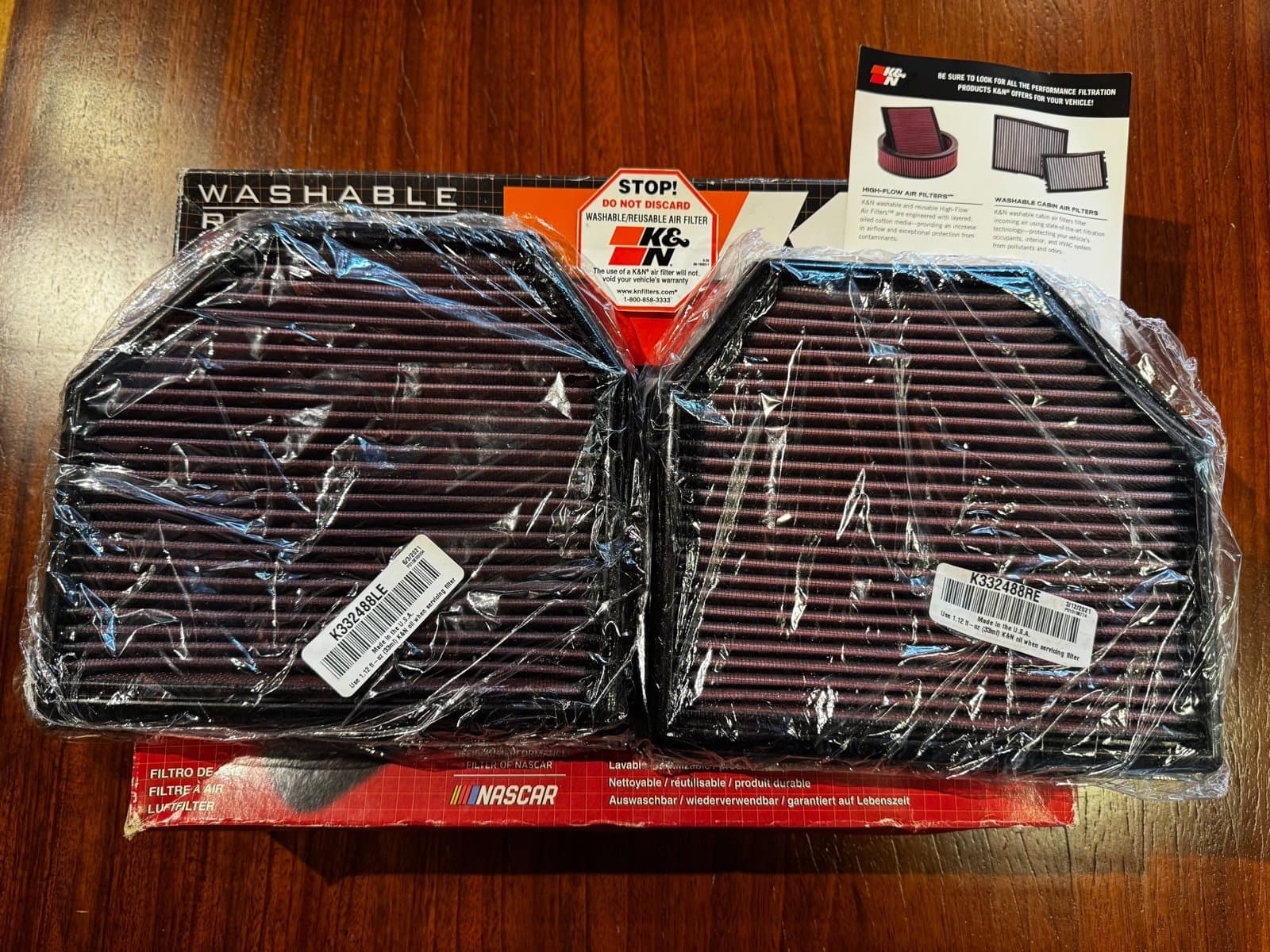 Par filtros K&N 33-2488 LE/RE — CS-2609-035